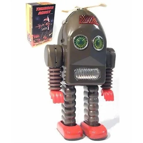 

TR2015 Electric Flash Robot Big Face Robot Creative Gift Ornament Tin Toy