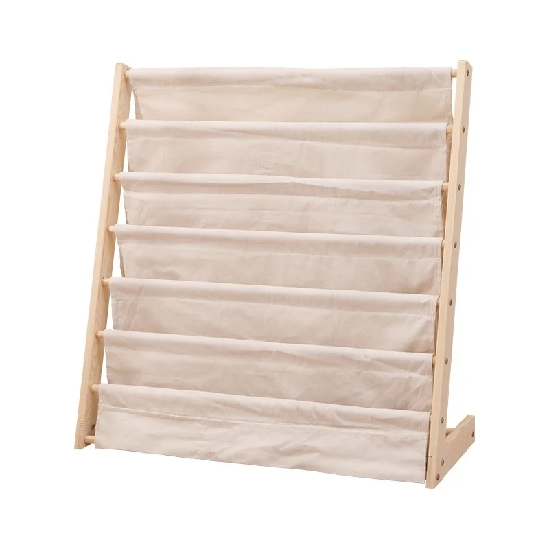 Solid Wood Bookshelf Children's Floor-Standing Bookcase Multi-Layer Storage Bookshelf Model Storage Rack Bookshelf