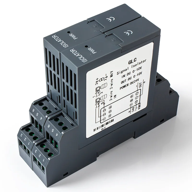 GLC Signal Isolator 4-20mA 0-10V 0-5V 1-5V Analog Signal Converter 1 In 1 Out 1 In 2 Out Voltage Current Signal Transmitter