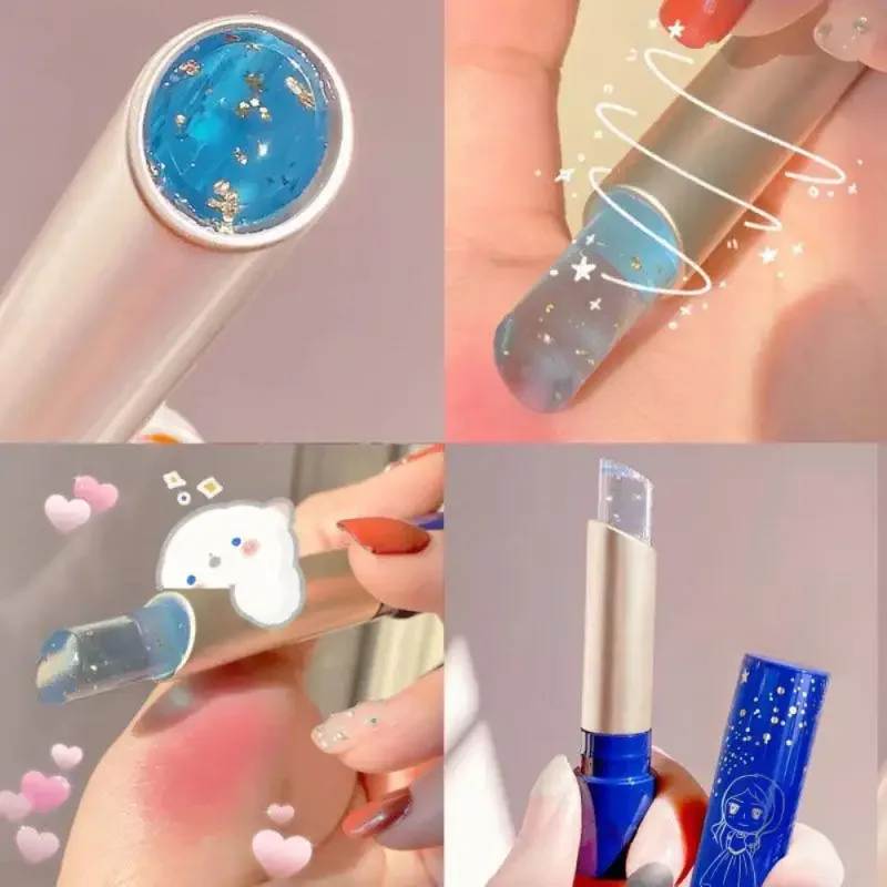 Bálsamo Labial Transparente com Mudança de Cor, Brilho Labial Hidratante, Batom Natural, de Longa Duração, Maquiagem Esmaltes, Cuidado Lábios, Óleo Reparador