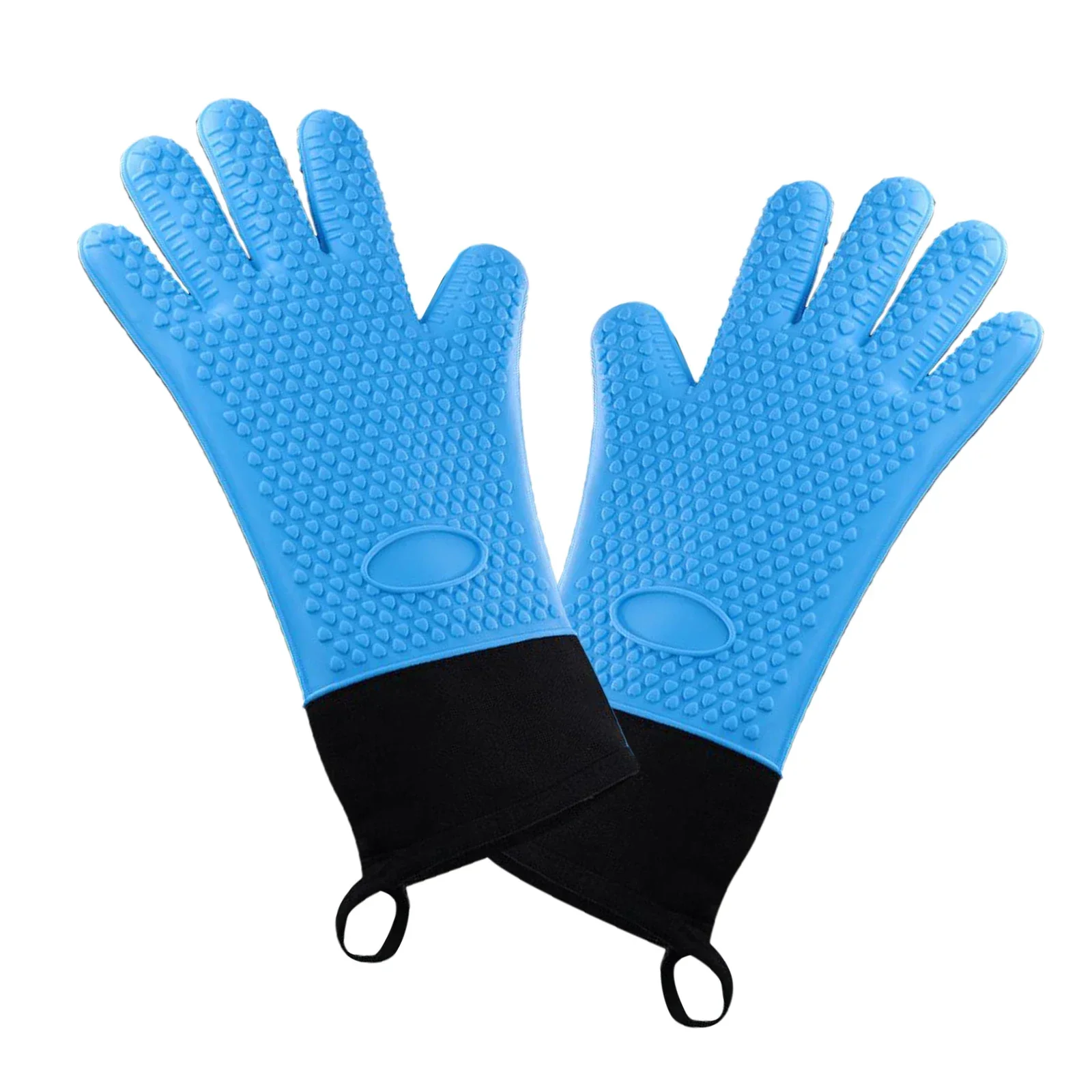 1Pc Double Layer BBQ Oven Gloves Silicone for Cooking Grilling Waterproof Mitts kitchen utensils