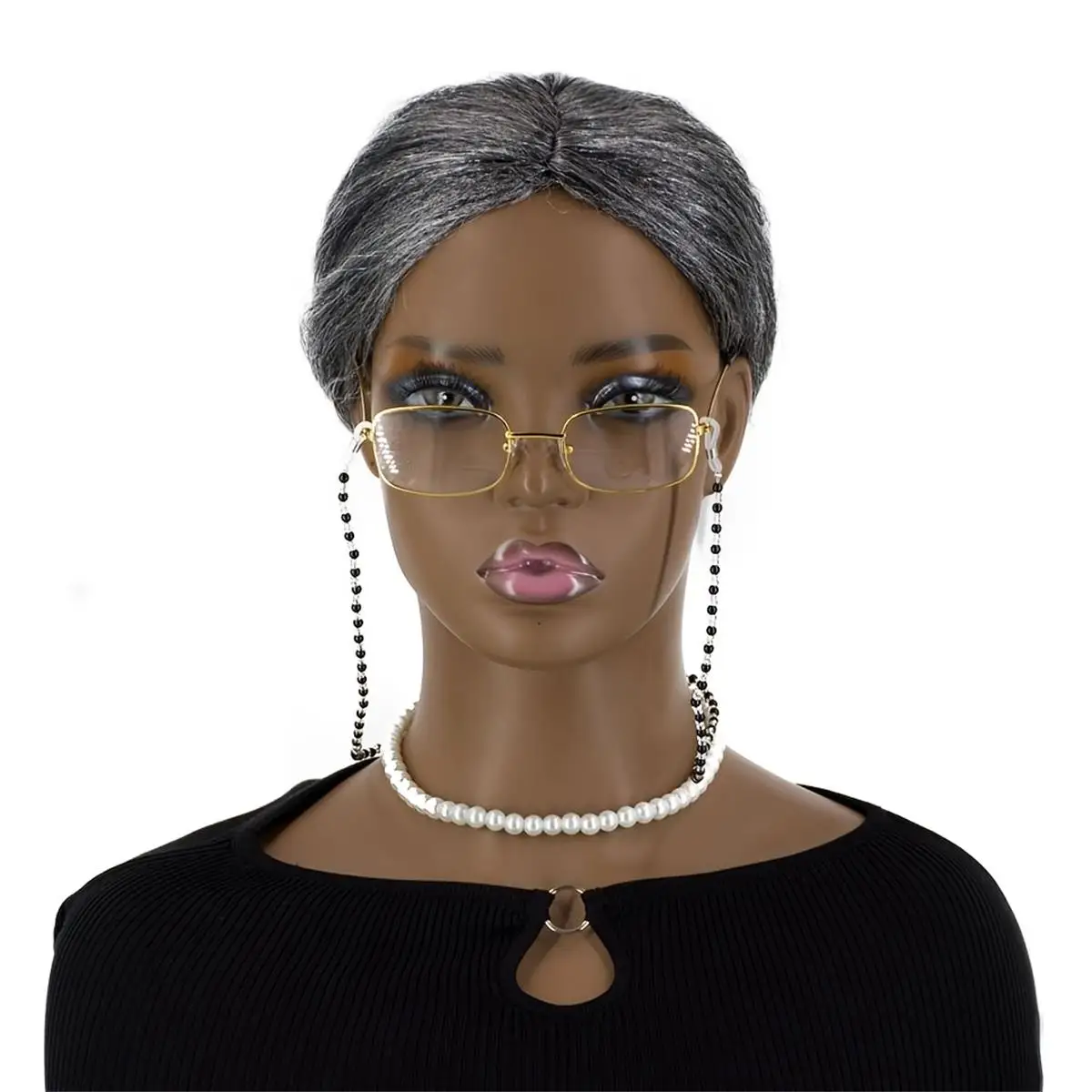 

Синтетические парики Anxin: серебристо-серые парики в стиле «бабушкины», с мягкими и блестящими прядями, подходят для повседневной носки, комфортные, дышащие и простые в уходе.