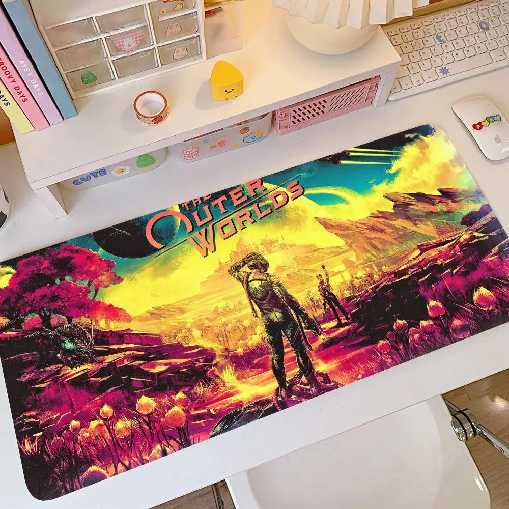 Mouse Pad Non-Slip Rubber Edge locking mousepads Game play mats Adventure fighting game The Outer Worlds for notebook PC compute