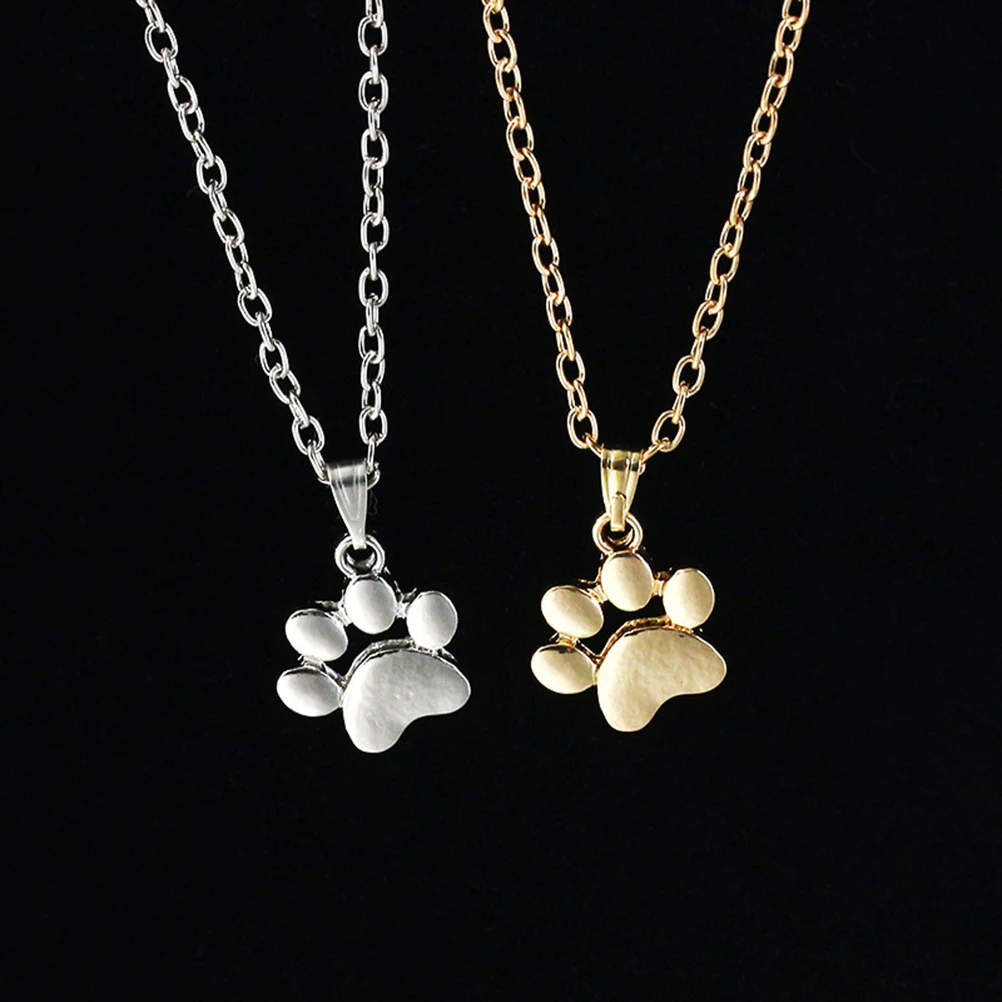 

Dog Paw Necklace Paws Fashion Choker Printing Women Clavicle Pendant Child Jewelry