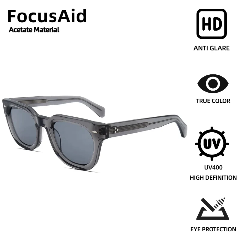 

FocusAid New Retro Square Women Sunglasses Men Brand Designer Fashion Classic Acetate Sunglasses UV400 Lunettes De Soleil