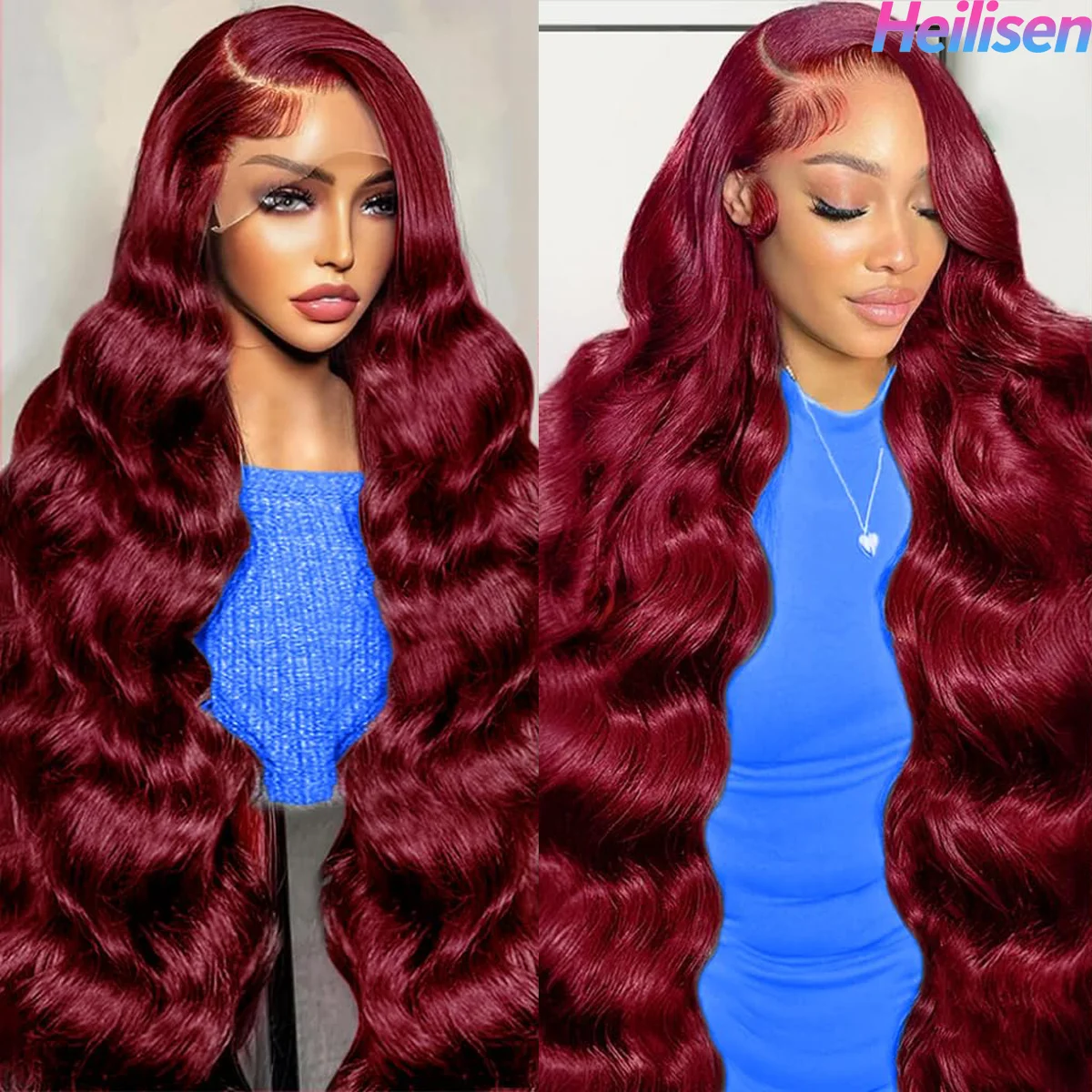 

Объемная волна 13*6 13*4 HD Прозрачный парик фронтальной части шнурка 36 дюймов 220% Плотность 99J Бордовый Настоящие бразильские парики из человеческих волос для женщин