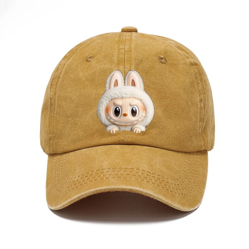 

Turmeric Four Seasons Hat Labubu Same Baseball Cap Casual Outdoor Sunscreen Cap Sports Cap Women Hat