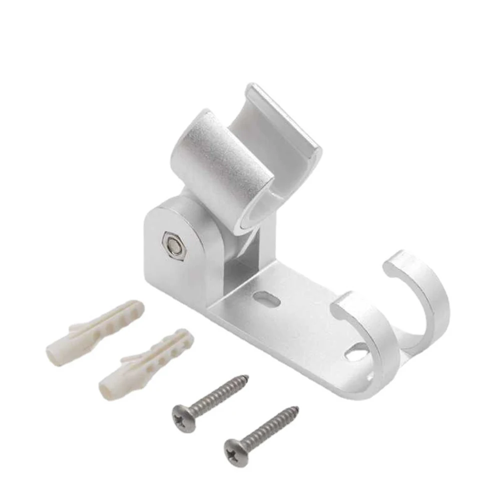 

Кронштейн, держатель насадки для душа с винтом, регулируемый алюминиевый сплав, фиксированный держатель для ванны, крючки, настенный монтаж