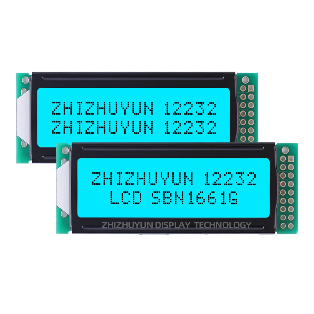 LCD12232C-2 문자 화면 격자 모듈 Cob 에메랄드 그린 라이트 블랙 문자 LCM 모듈, 122X32 Lcm 122*32