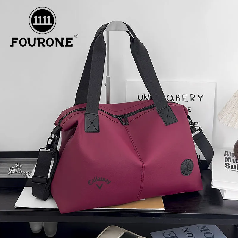 골프공 파우치 ゴルフウェアバッグ 男女兼用 PU素材 軽量 防水 トラベルトートバッグ ハンドバッグ ハーフバッグ 명패