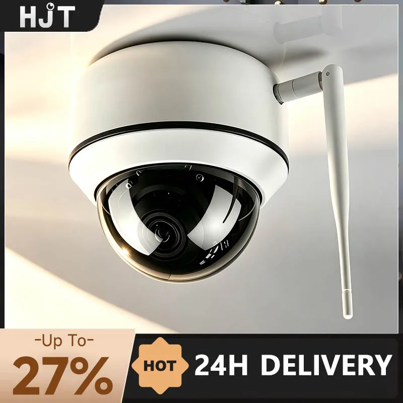 HJT 5X Zoom H.265 8MP 4K WiFi IP камера Human Detection Smart AI Two-way Audio Indoor 5MP Dome камера For Surveillance System