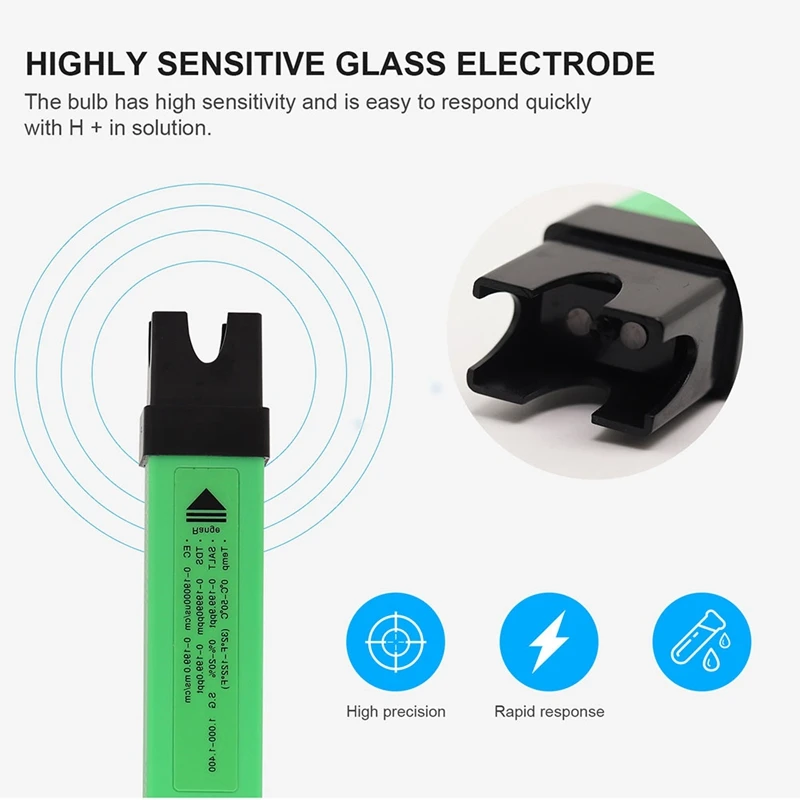 Green Water Quality Tester Digital EC TDS SALT SG TEMP Detector Bluetooth APP Control For Drinking Laboratory Aquarium