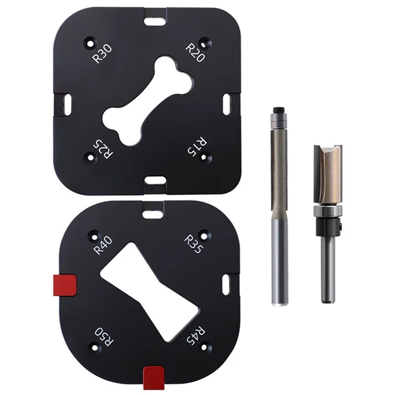 【Rushed】Pocket Radius Jig Router Cutting Fillet Template 4-In-1 R-Angle Arc Chamfering Template Round Corner Quick Cutting Mold