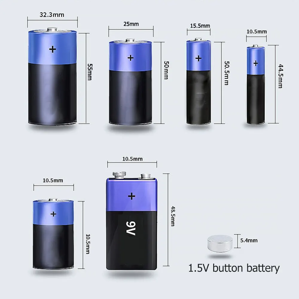 1pcs Digital Battery Tester C D N AA AAA 9V 1.5V Button Cell Capacity Check Detector LCD Display Capacitance Diagnostic Tool