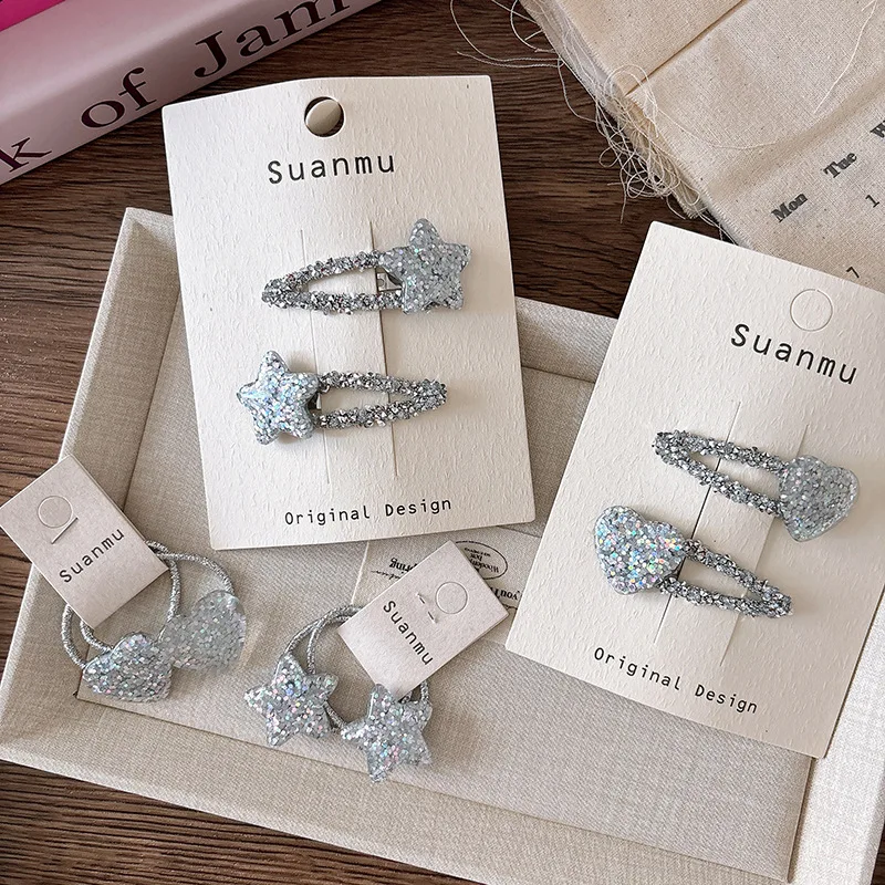 

Shiny Star Hair Clip Non-Slip Grip Korean Barrettes for Girls Baby Hair Accessories Kids Small Hairpin