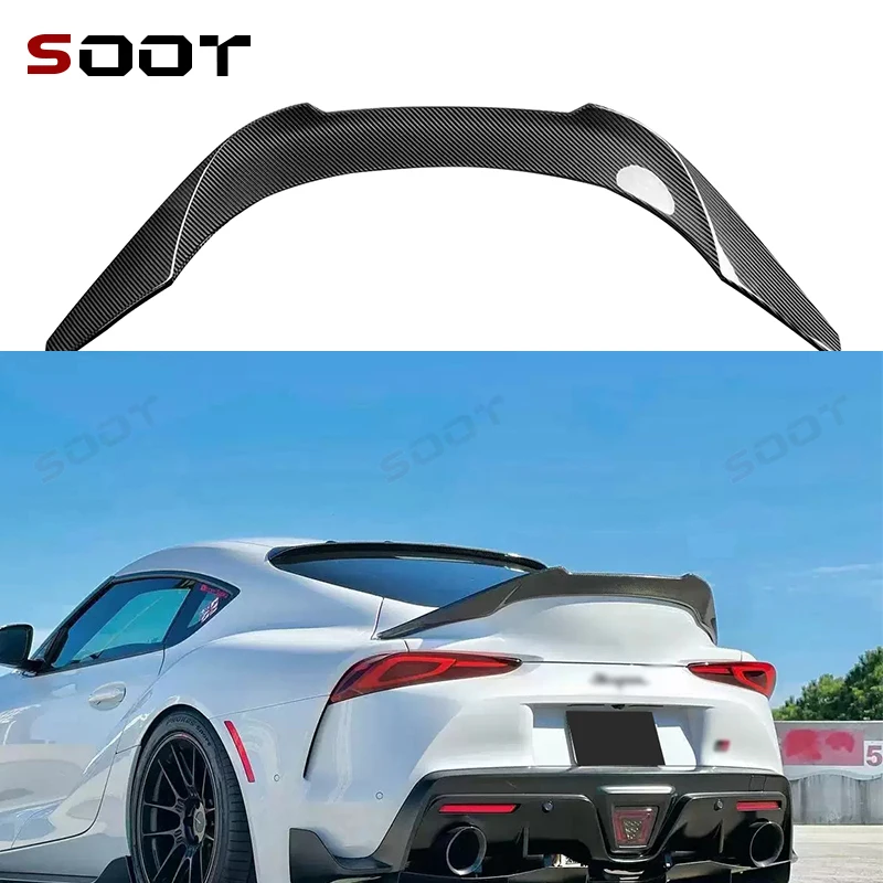 

For Toyota GR supra A90 A91 MK5 Carbon Fiber Roof Spoiler Tail fins Rear Wing Trunk Top Lip Spoiler upgrade Auto Parts