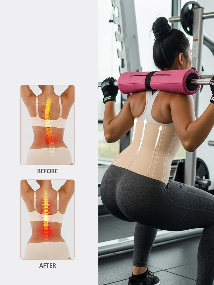 Women's Waist Trainer Corset Shapewear Tummy Control Body Simple Style Pure Color Buckle Type Body Shaping Waist Seal