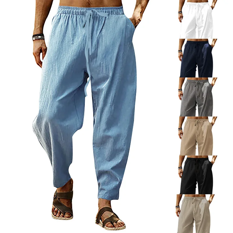 

Men Streetwear Harem Pants Mens Pants Cotton Causal Men Cloose Joggers Trousers Beach