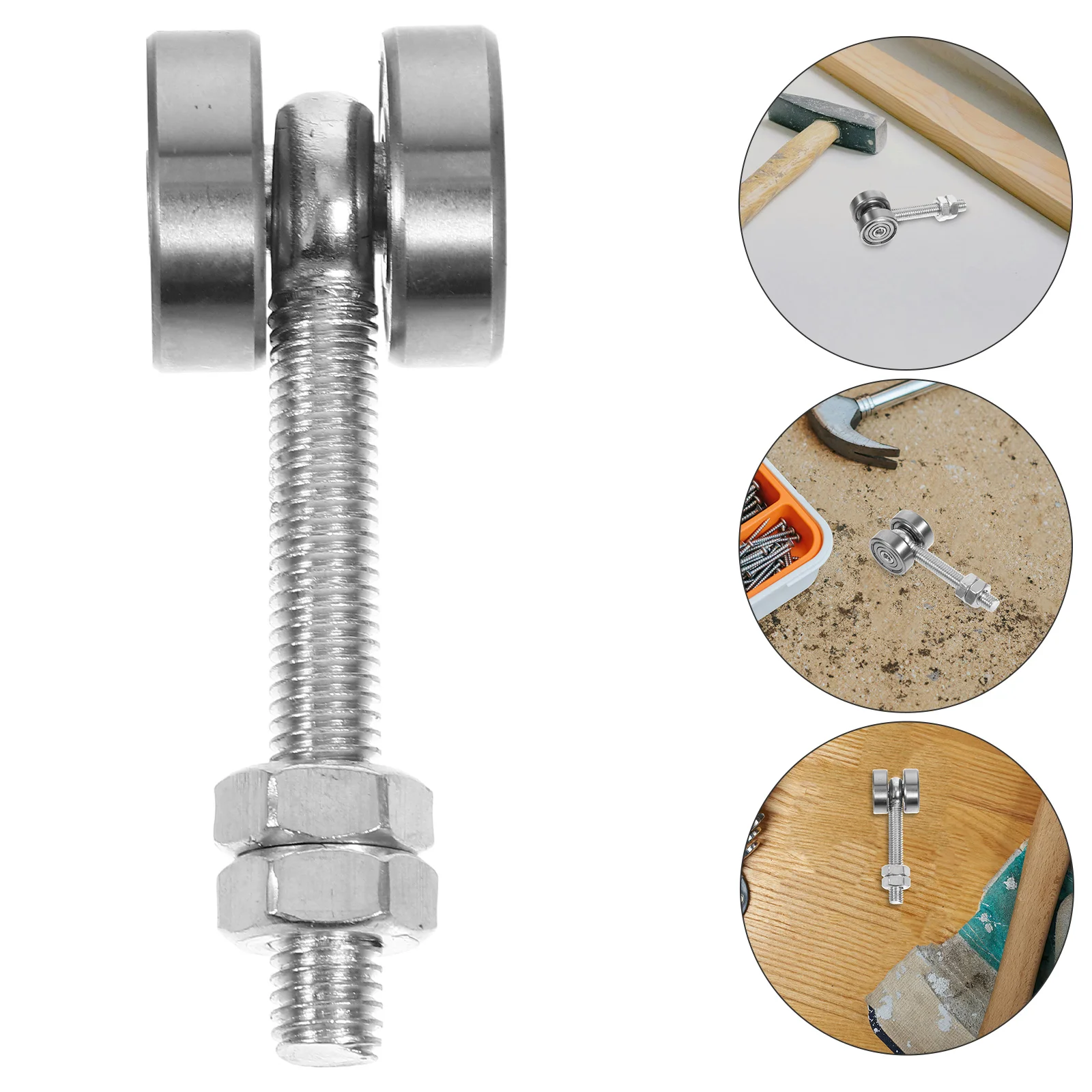 1 PC Sliding Door Hanging Wheel Assembly Roller Trolley Strut Channel 2 Rail Cable Replacement Double Bearings Smooth Sliding