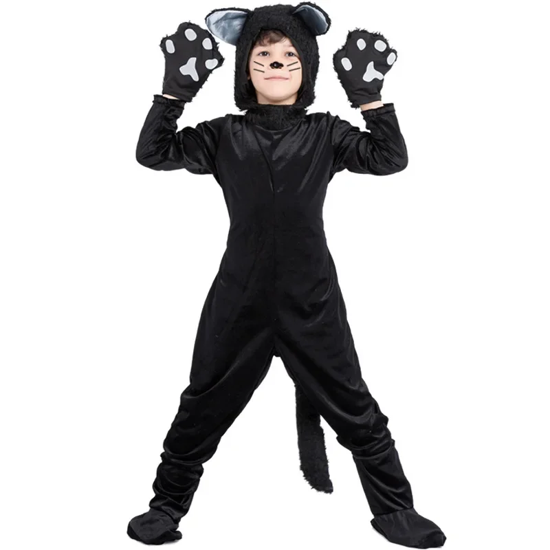 

Halloween Cosplay Black Cat Children's Animal Stage Costume