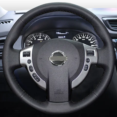 Чехлы на руль WCaRFun для автомобиля нисны Qashqai J10, X-TRAIL, NV200, 2008-2012, кожаные