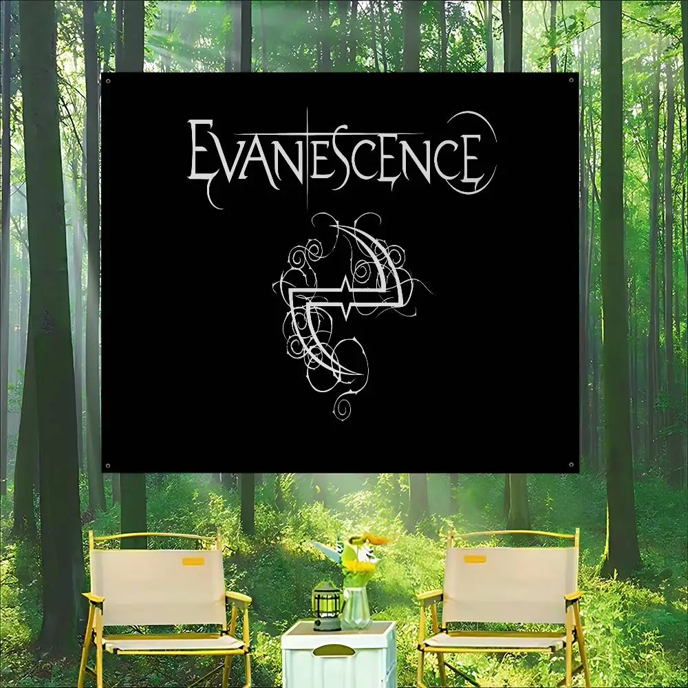 Rock Band Evanescence Small Size Cheerleading Banner Hand Pulled Flag Outdoor Atmosphere Flags