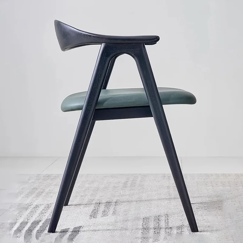 Modern Minimalist High-end Dining Chair Solid Wood New Chinese Tea Chair Is Suitable for Family Hotel Banquets