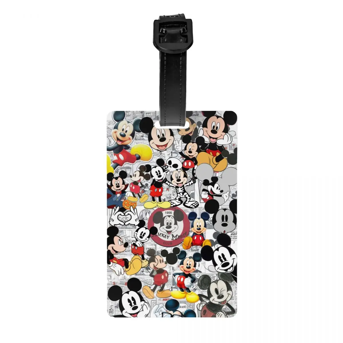 Custom Mickey Mouse Luggage Tag Suitcase Baggage Privacy Cover ID Label