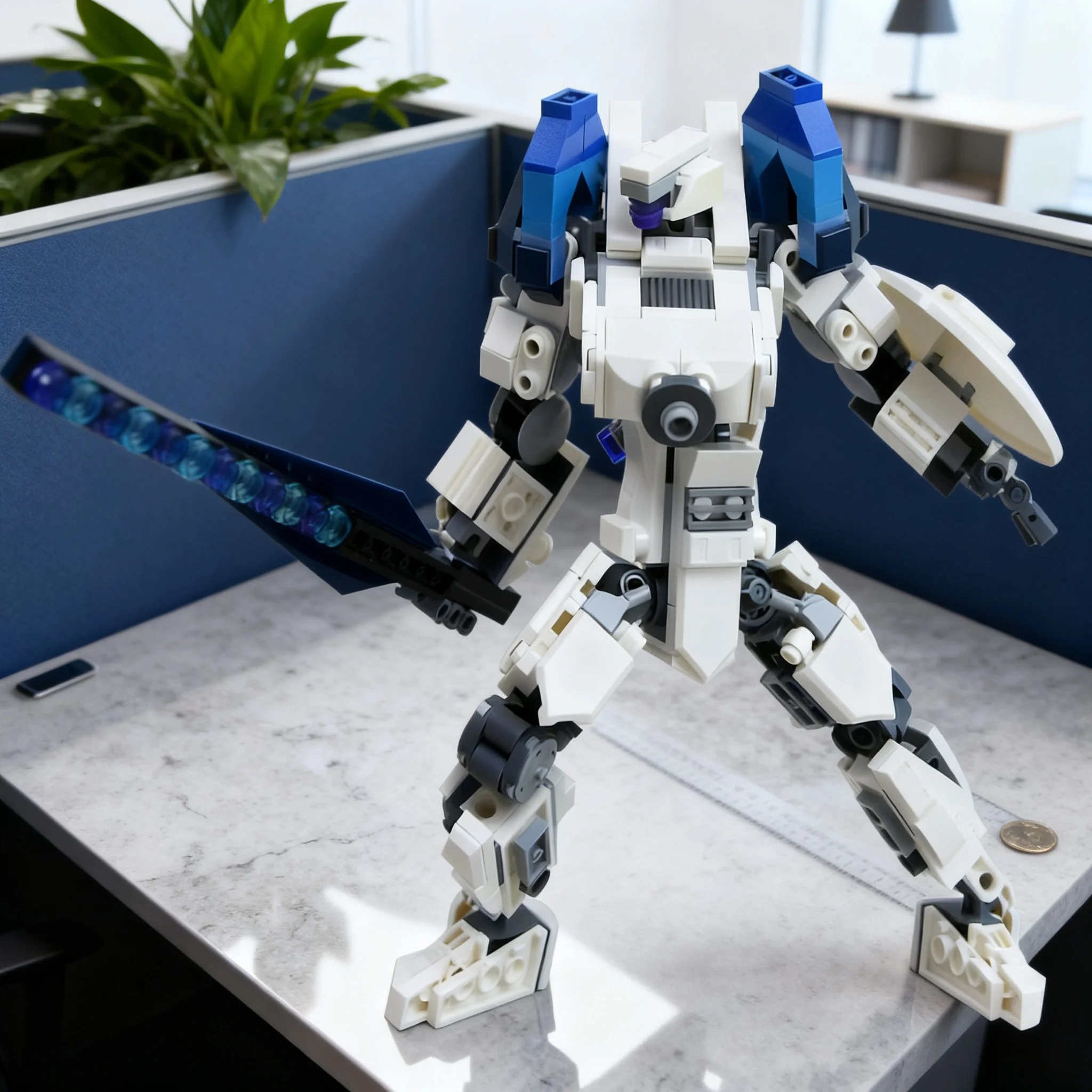 368pcs MOC The White Shadow Robot Model Building Blocks Construction Toys Christmas Gifts Assemble Birthday DIY Creative Kids