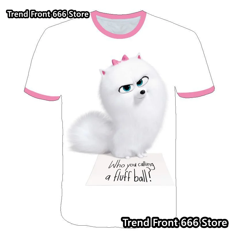 The Secret Life of Pets Children\'s Tshirt Hot Cartoon Movie Joint Lovely Puppy Pattern Kids Tshirts Boys Girls Daily Tops