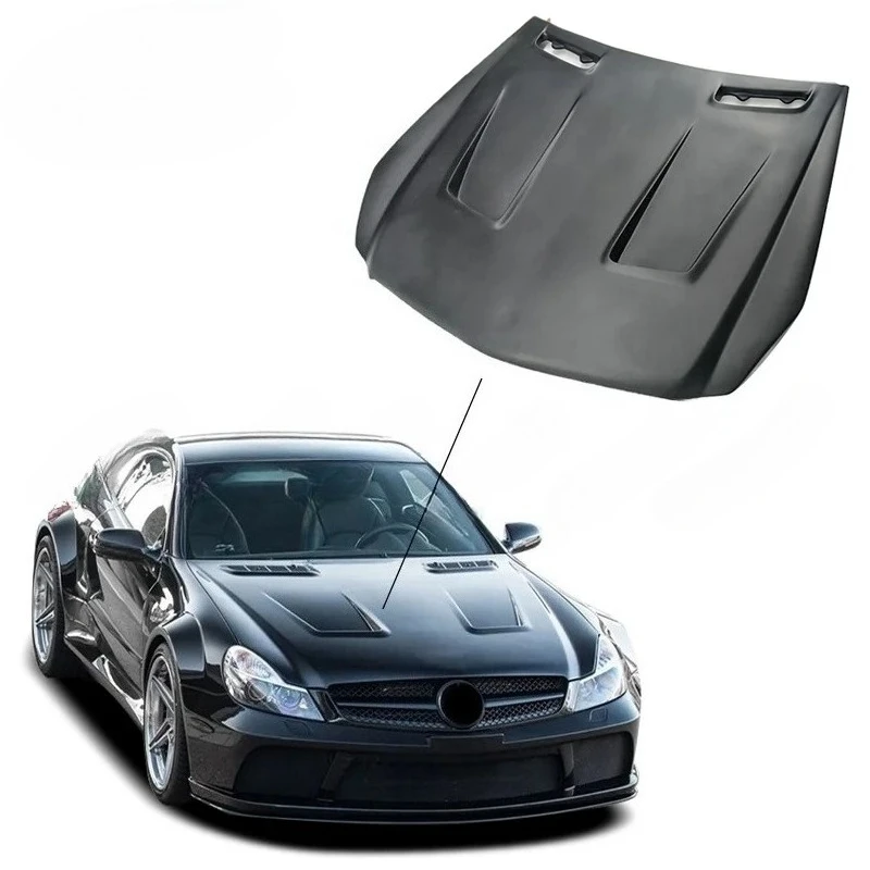 

For Mercedes-Benz SL500 SL63 Carbon Fiber Black-Series Style Engine Cover Bonnet for R230 SL Class Hood Bonnet