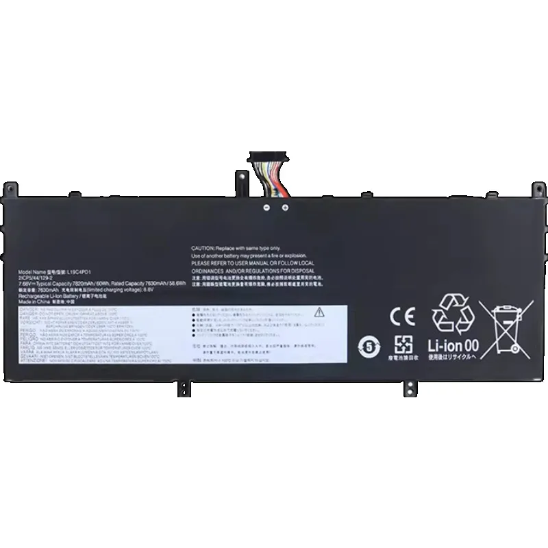 New L19C4PD1 L19M4PD1 L19L4PD1 Laptop Battery 7.68V/7280mAh for Lenovo 5B10U65275 L19C4PD1 L19M4PD1 L19L4PD1 Notebook Battery