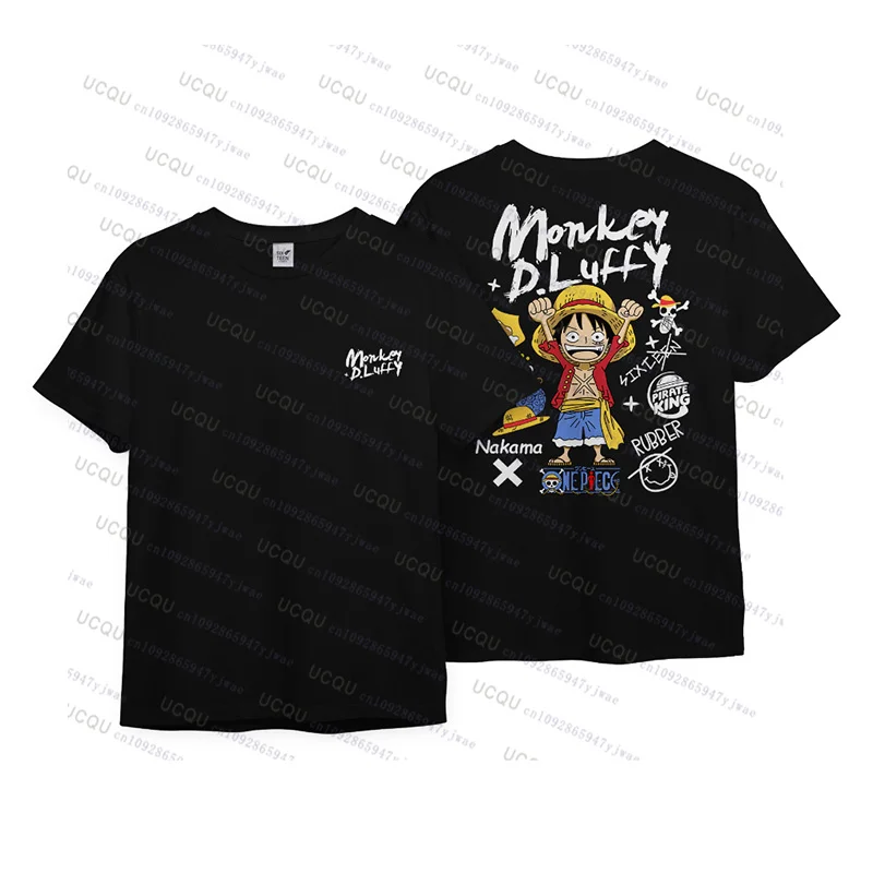 

ONE PIECE Joint Short-sleeved T-shirt Luffy Gear5 Print Cotton Tee Men's Women Oversize Fashion Bandai Cosplay Tshirt Kid/Adult