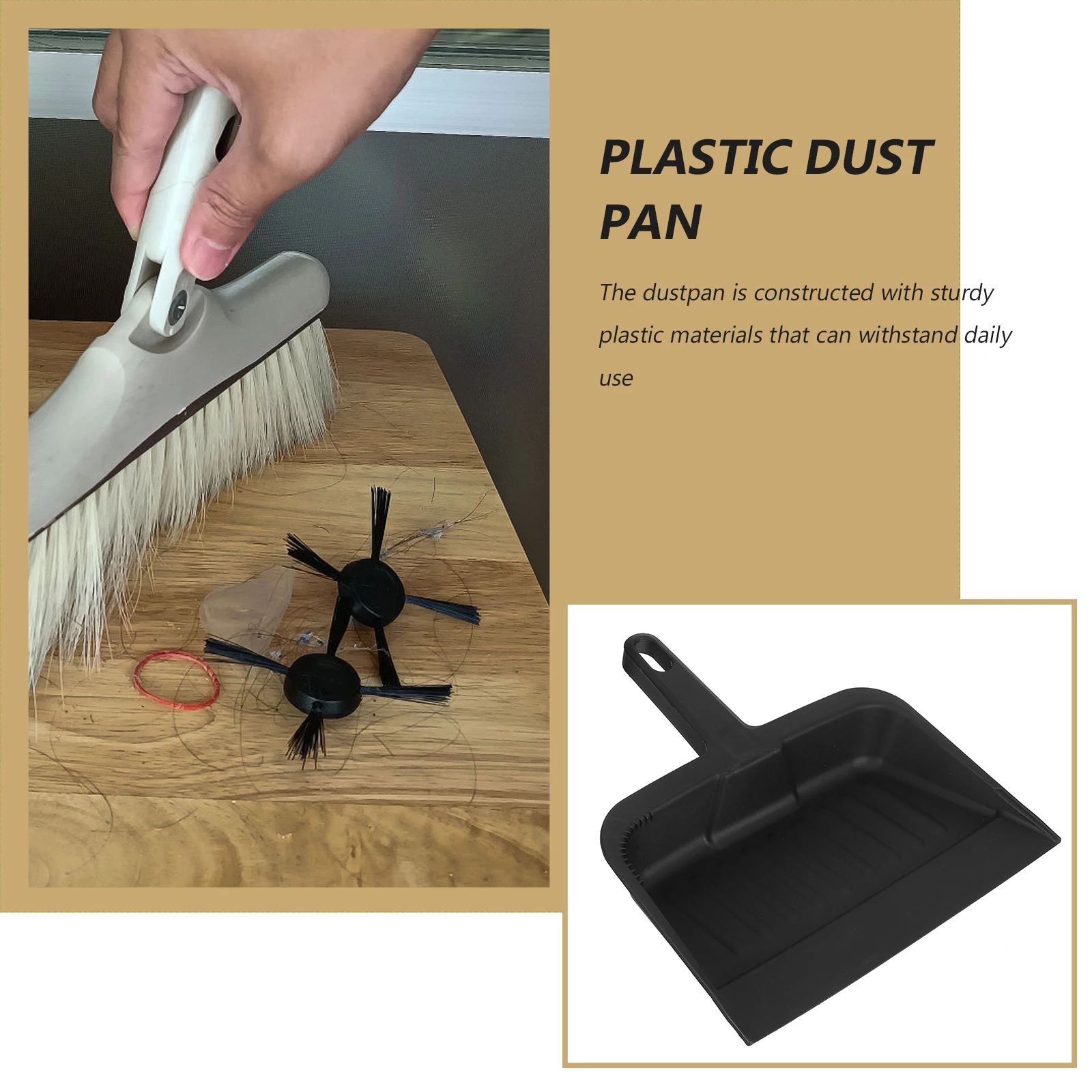 

Plastic Dustpan Handheld Broom Set for Indoor Outdoor Cleaning Black Car Duster Reusable Heavy Duty Large Capacity Pet Hair