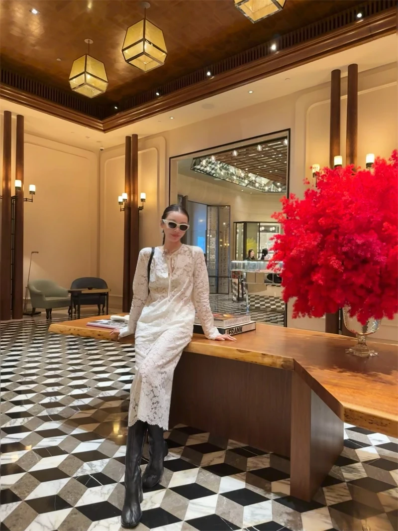 

Женская юбка Nothing Nine Lace с кружевным дизайном, весенняя модная юбка для женщин, качественная ткань, 100% другие материалы