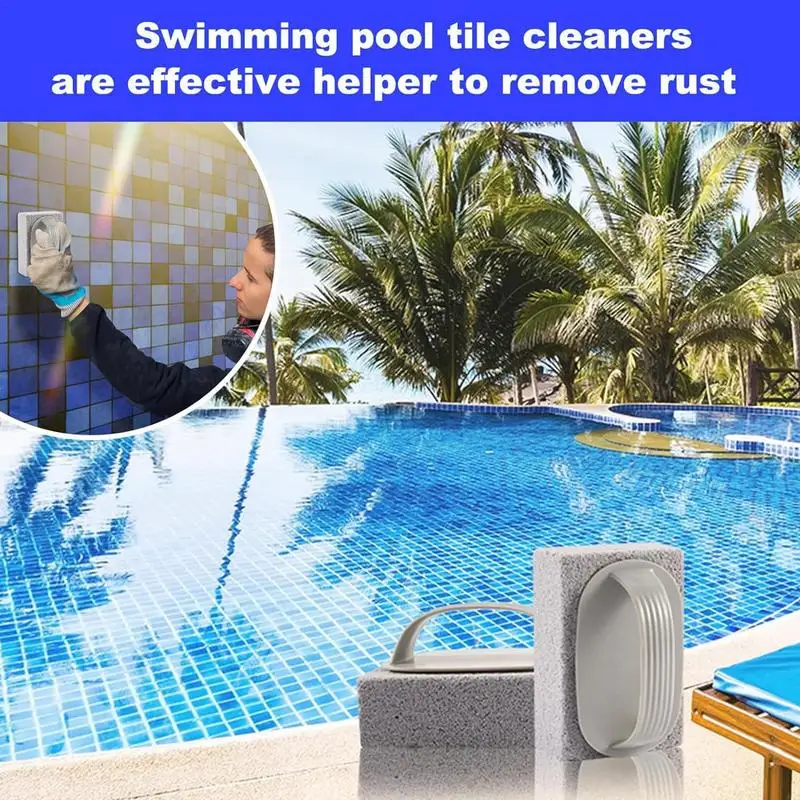 Pool Tile Pumice Stone Pool Stone For Cleaning Tiles Handheld Grout & Concrete Cleaning Calcium Remover For Pool Tile Pumice