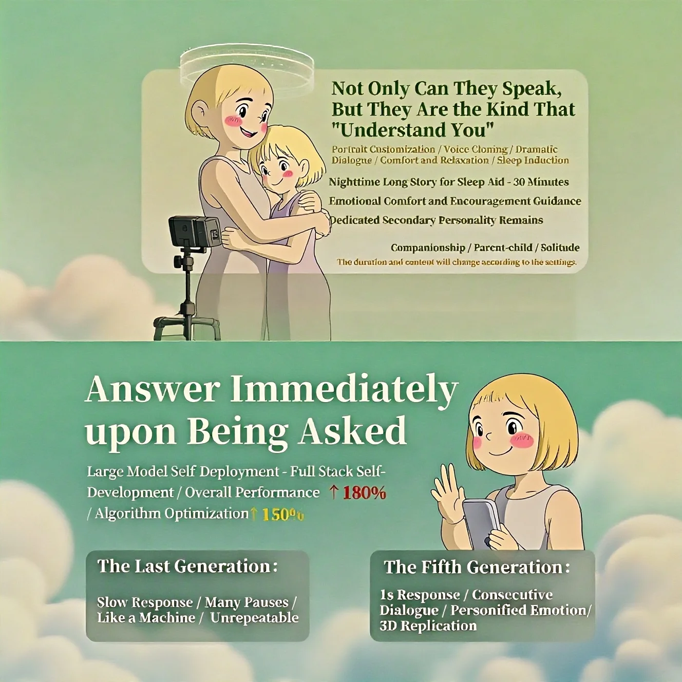 روبوت رفيق صوتي AI للأطفال Chatbot AI Robot GPT مع هدية روبوت صوتي للتعلم متعدد اللغات