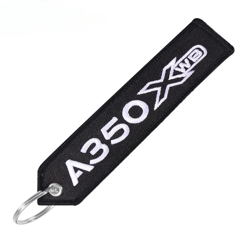 Colorful Boeing Embroidered Cloth Embroidery Motor Key Ring Auto Keychain AIRBUS A320 A350 BELUGAXL Fabric Embroidered Keyring