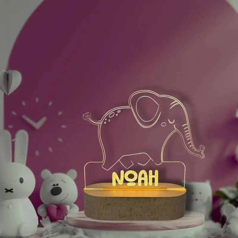 Custom Photo Night Light - Personalized LED Bedside Lamp for Couples, Family, Friends