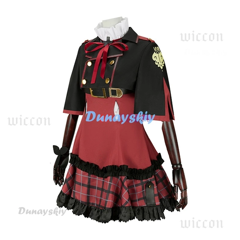 Asagi Mutsuki Cosplay Kostuum Spel Blauw Archief Zoete Mooie Uniform Rok Volledige Set met Pruik Vrouwen Anime Rollenspel Kleding