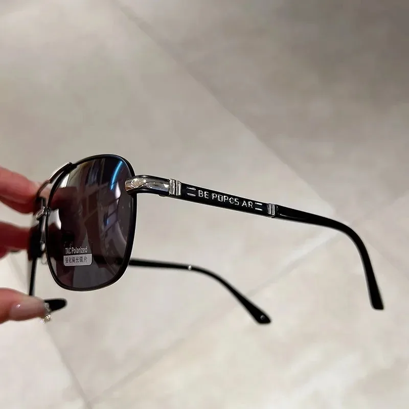 Oversized Vintage Sunglasses Men Women Fashion Polarized Photochromic Shades Eyewear Double Bridge Driving Sun Glasses image 4