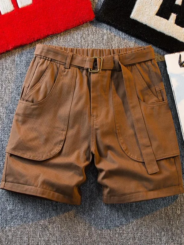 

Men's Summer Workwear Cotton orts Wear-Resistant Five-Quarter Casual Straight Leg Pants with kets Youth Faion Sle