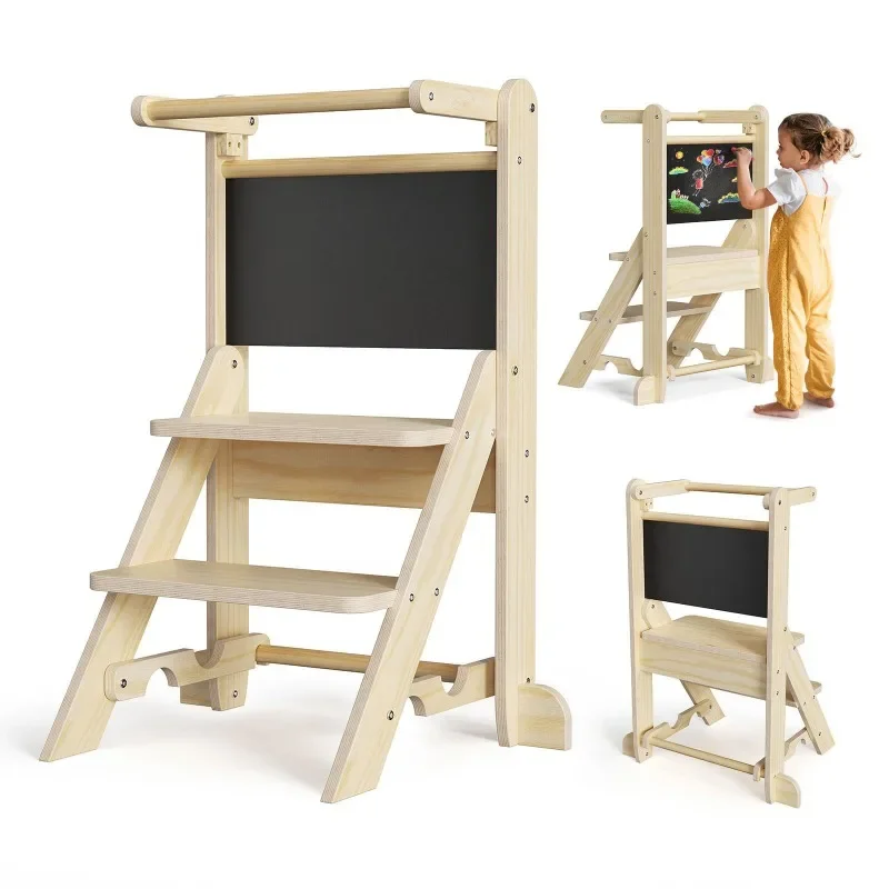 Baby Montessori solid wood learning tower washing table foot stepping stool children foot stepping stool washing table ladder