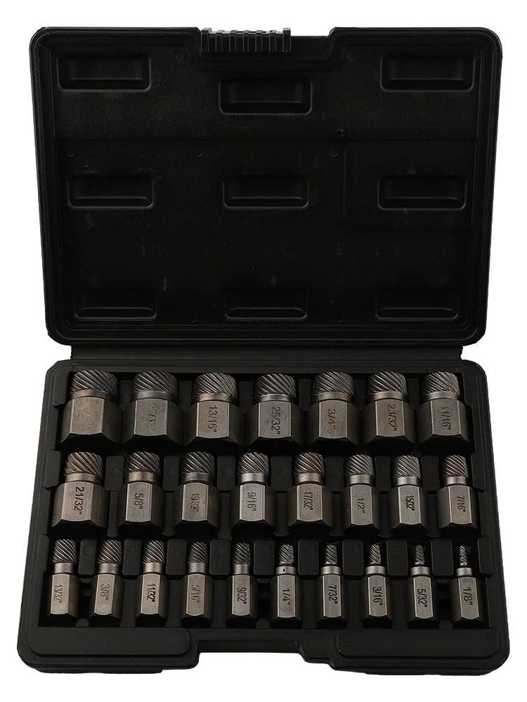 Swift and Effective Screw and Bolt Removal 25pcs MultiSpline Screw Extractor Set with Hex Head Bit Socket Wrench