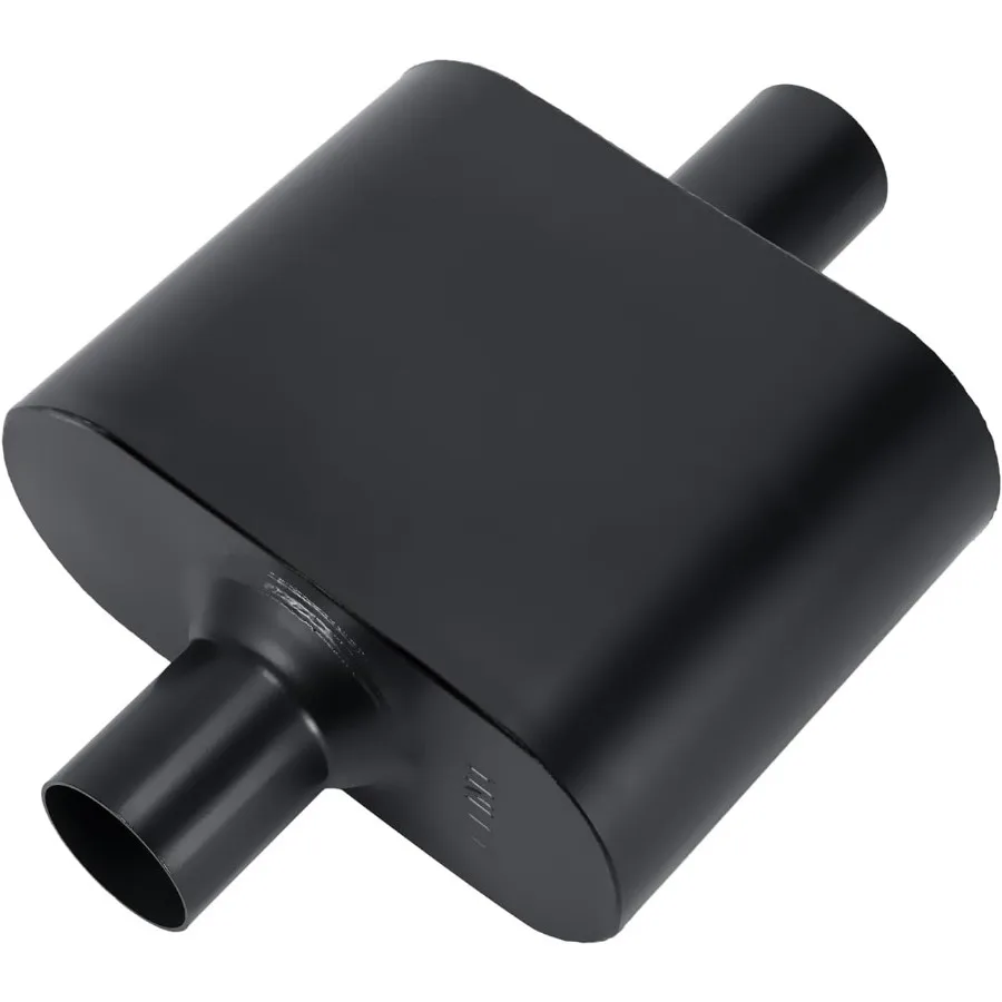 

Универсальный производительный глушитель с агрессивным звуком для однокамерной конструкции диаметром трубы 2,25, черная отделка, идеально подходит для