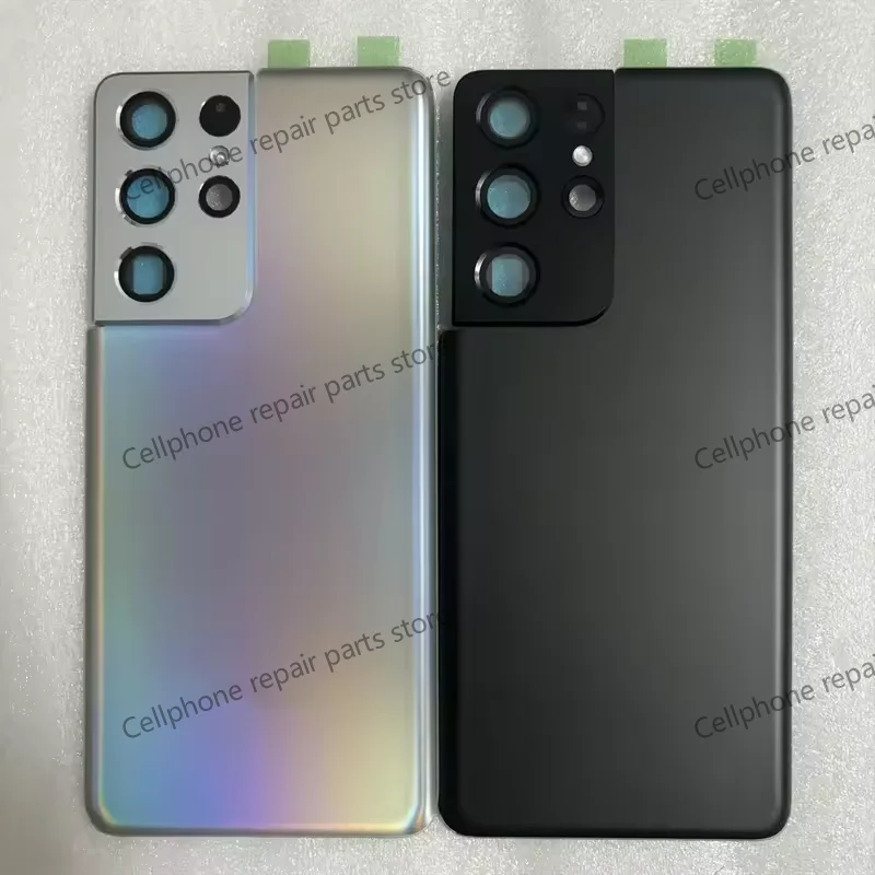 

For Samsung Galaxy S21 Ultra G998 Back backshell Cover Door Rear Glass Housing With Camera Lens Replacement Parts
