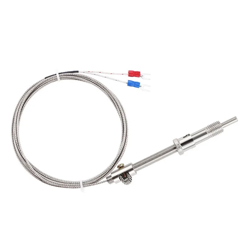 M12 compression spring thermocouple K E type PT100 1/2/3/4/5M Probe temperature sensing Cable temperature sensor/controller