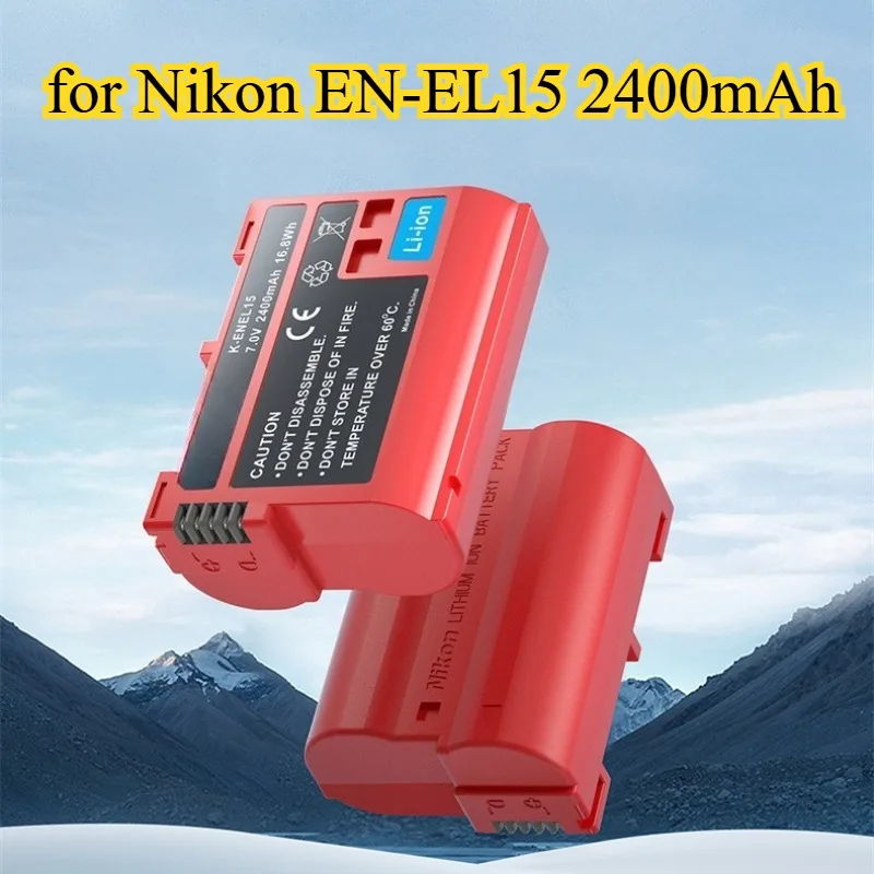 

Replacement Battery for Nikon EN-EL15 2400mAh for Zf Z5 Z6 Z7 Z8 D7100 D7200 D7500 Mirrorless & DSLR Camera Power