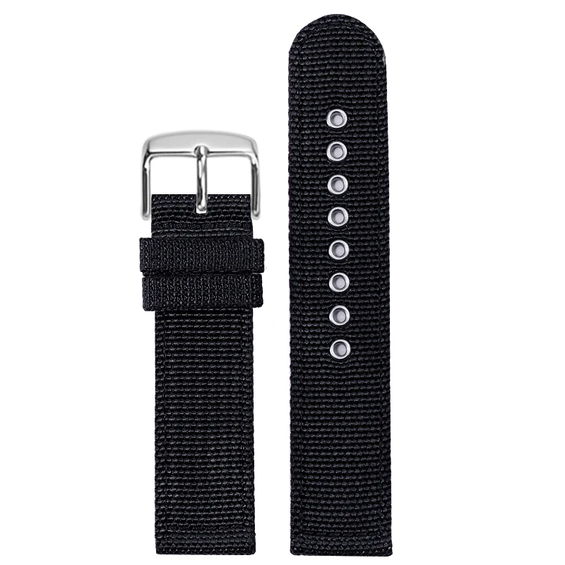 Universal Brand Flat Interface Nylon Watch Strap 19/20/21/22/23/24mm image 5