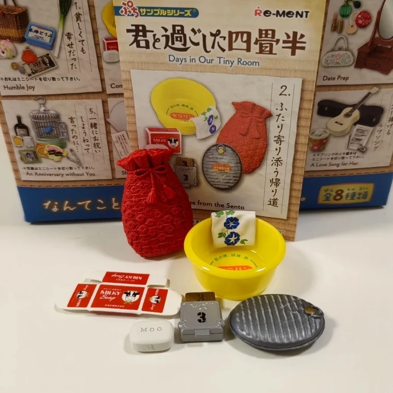 Original Re-Ment Figures Days In Our Tiny Room Petite Sample Blind Box Miniature Scene Candy Toy Ornament Collection Kids Gift